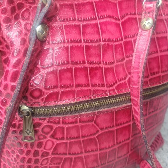 Patricia Nash 10th Anniversary Novella Kiss Clasp Pink Croc Crossbody Handbag - Picture 10 of 16